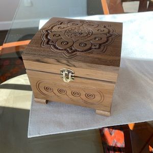 Handmade jewelry box, wood